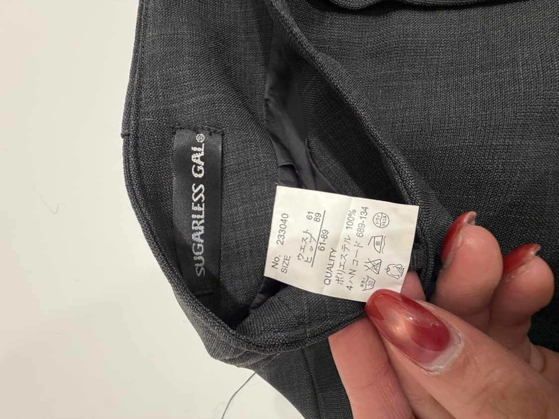 그레이 H라인 미디 스커트 상품이미지5