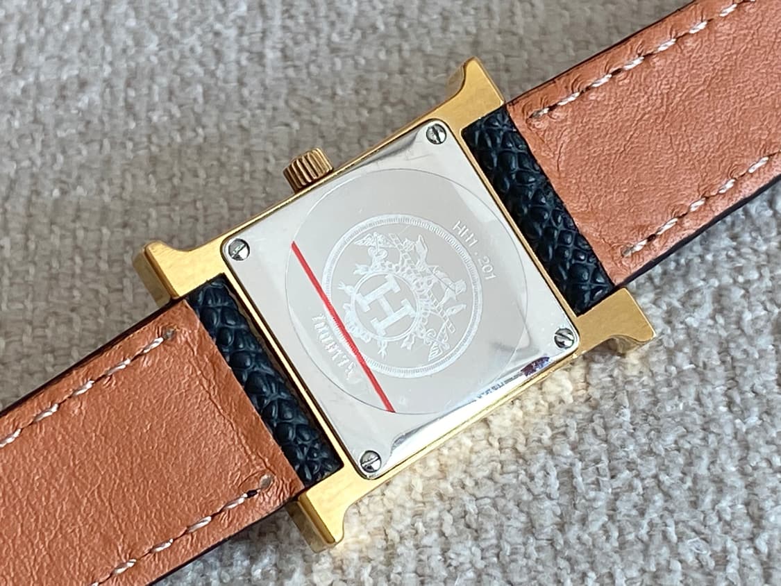 에르메스 H아워 1.201 금장 여성용 쿼츠 PM 스몰 사이즈 상품이미지10