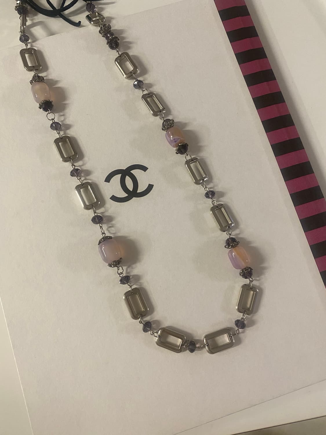 오팔 글라스 빈티지 네크리스 상품이미지1