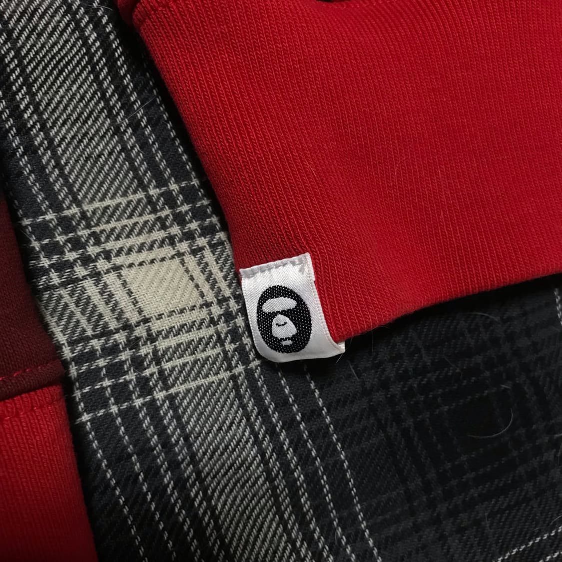 극미중고 Aape by a bathing ape 사루 레드카모 후드집업  상품이미지5