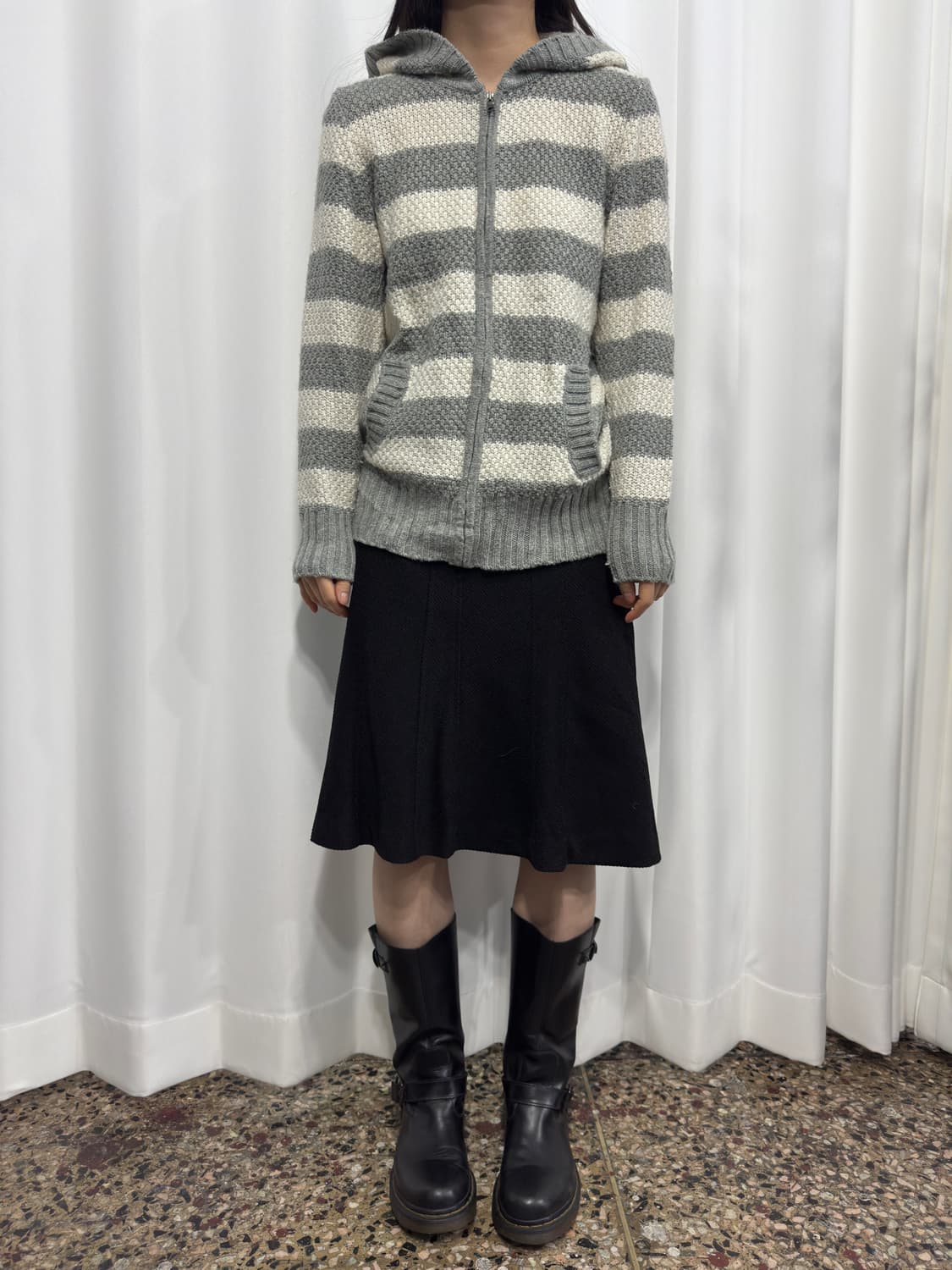 gap stripe knit hood zipup 상품이미지2