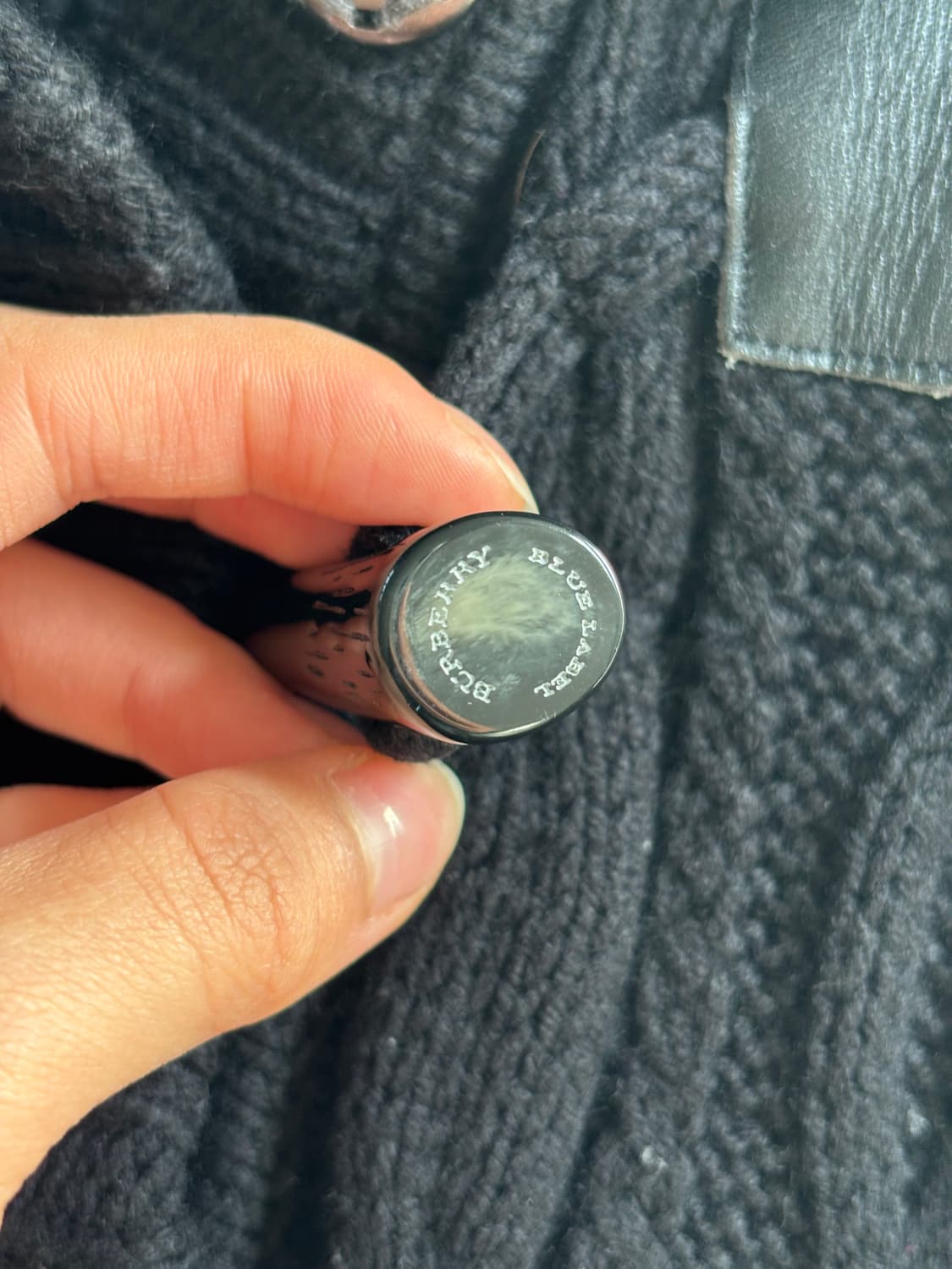 Burberry 버버리 블루라벨 블랙컬러 케이블 더플 후드 가디건 상품이미지9