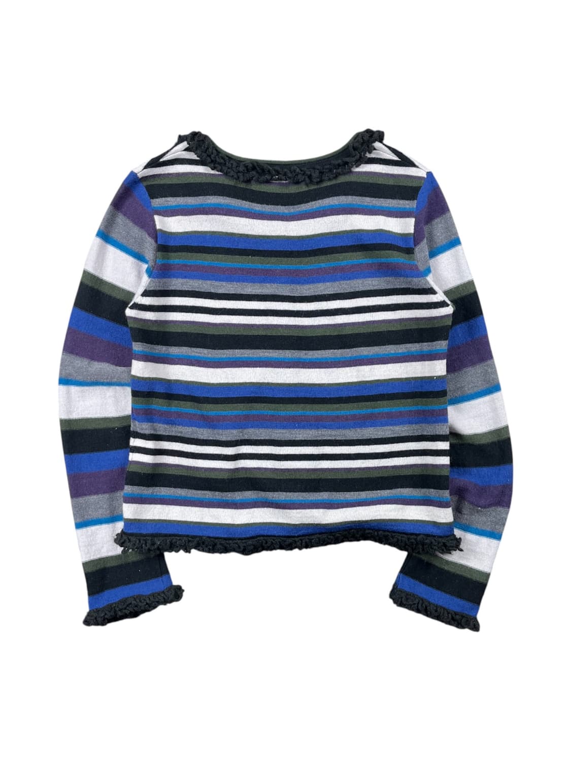 Vintage 셔링 디테일 스트라이프 가디건 상품이미지6