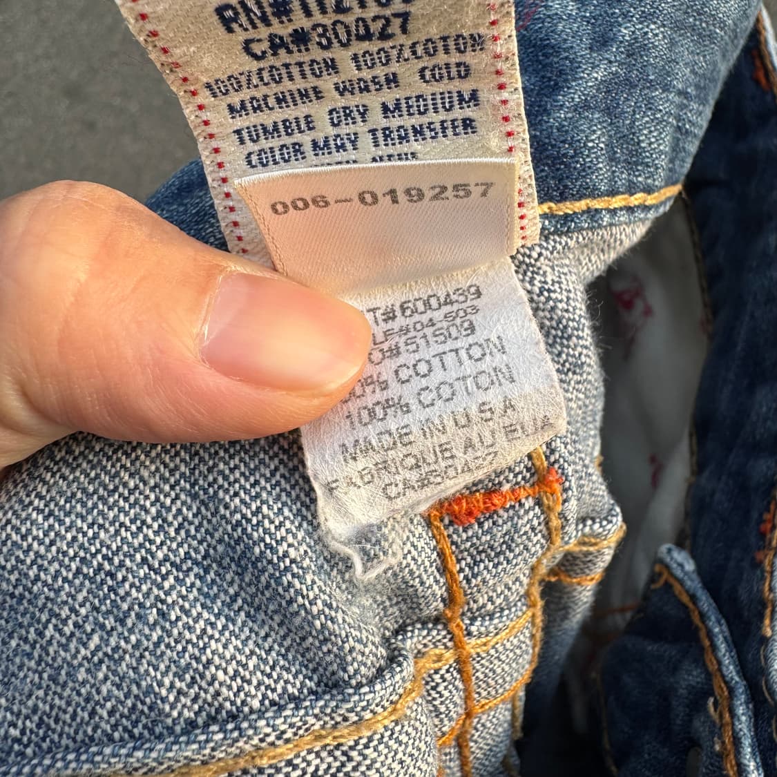 트루릴리전 USA 조이 로우 데님 팬츠 상품이미지9