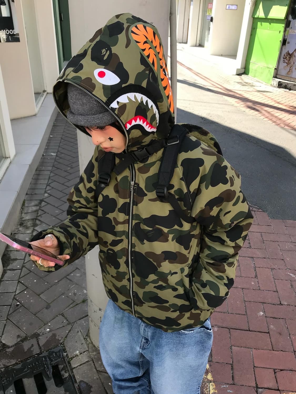 Bape shark Camouflage Padded jk 상품이미지3