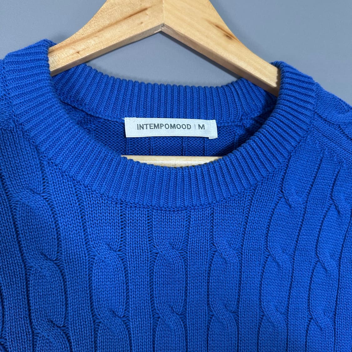인템포무드 꽤배기 니트 블루 M [021106] 상품이미지4