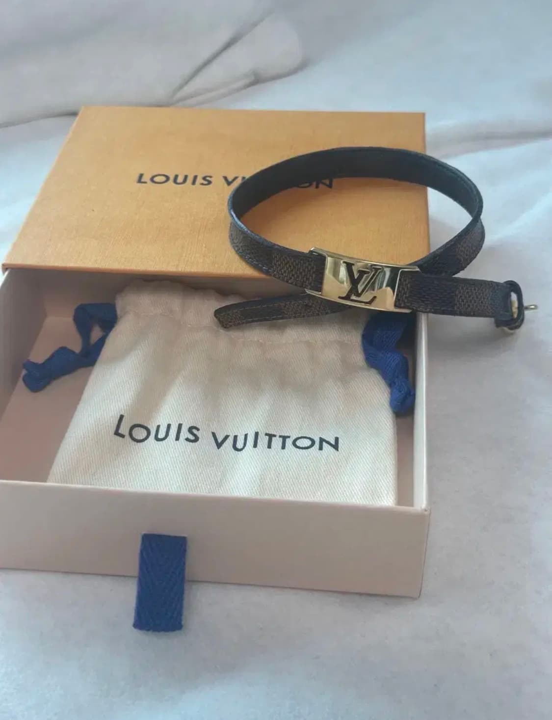 정품 루이비통 다미에 LV 이니셜 브레이슬릿 팔찌 상품이미지1