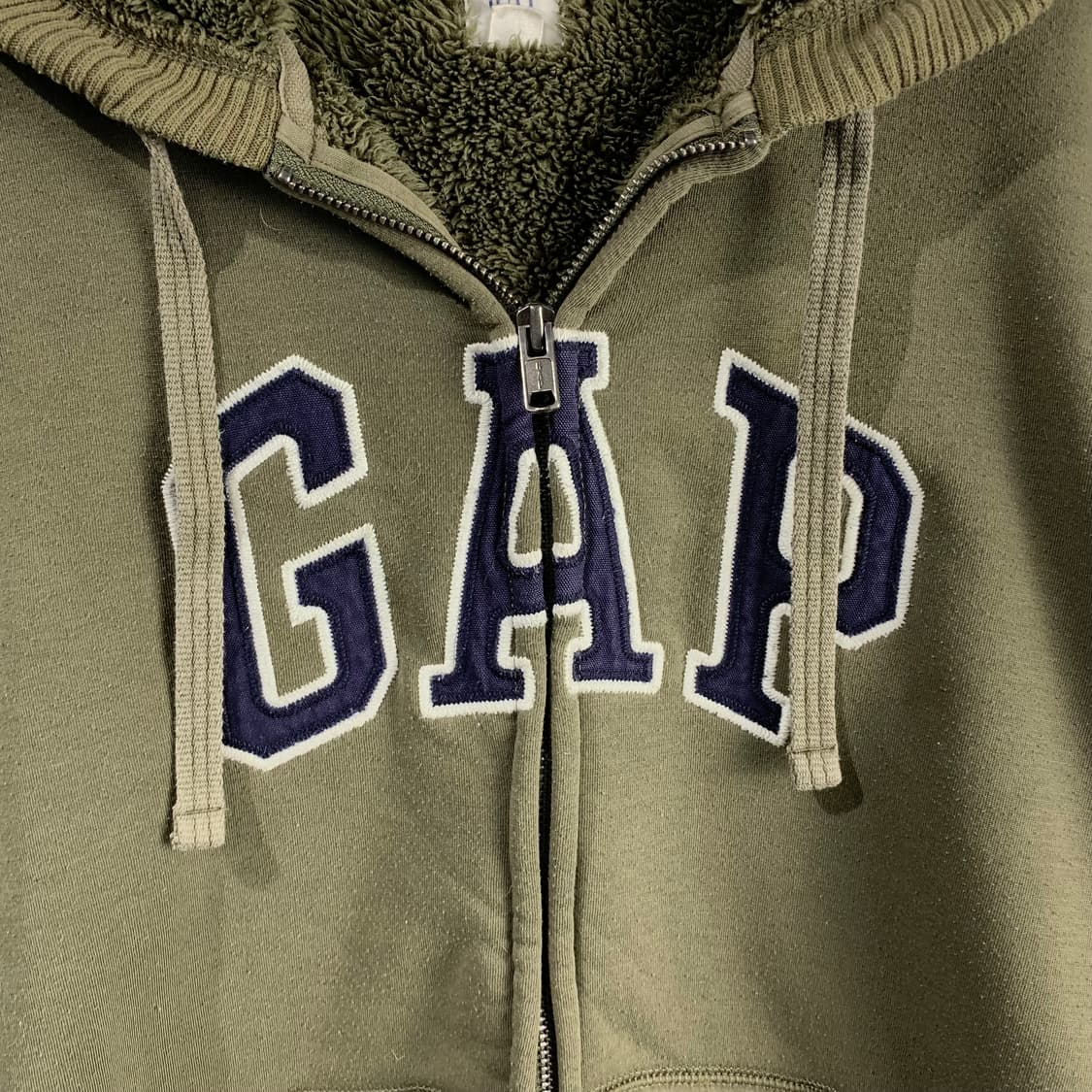 Gap 갭 카키 양털 후드집업 상품이미지4