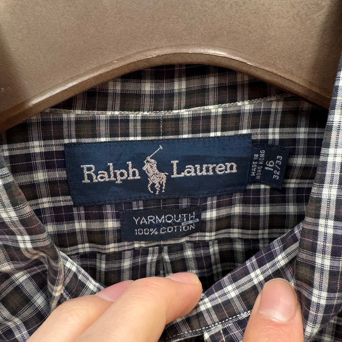 폴로 랄프로렌 긴팔 체크 셔츠 블랙 포니 로고 포인트 블랙 상품이미지6