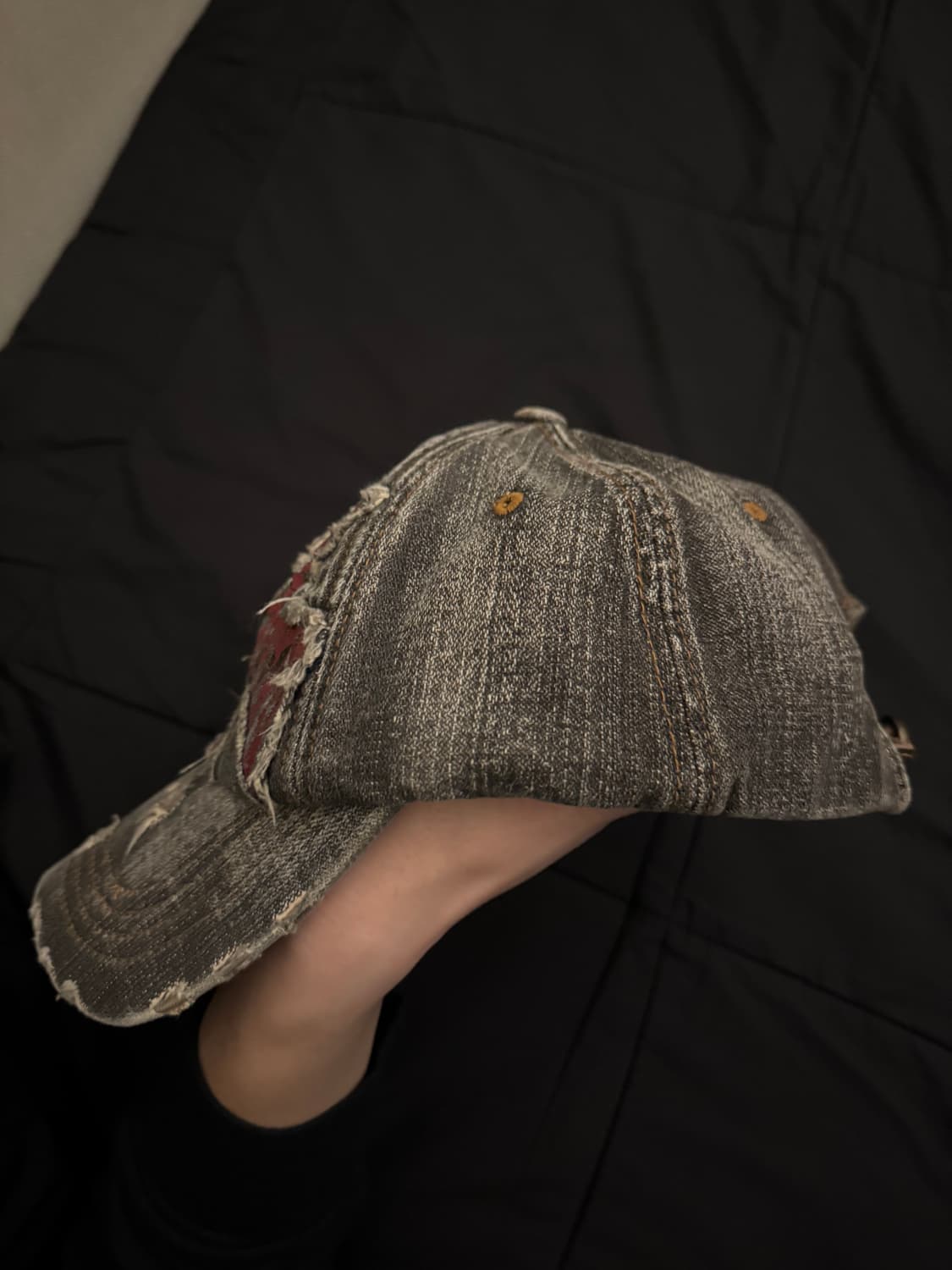 핑크팬서 y2k 데님 그런지 볼캡 상품이미지3