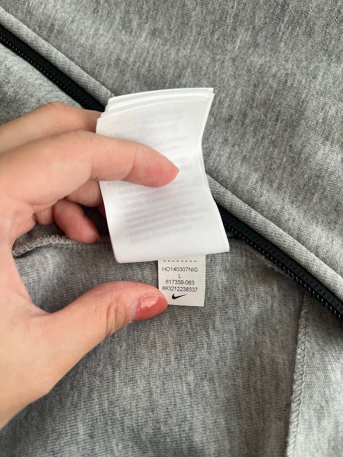 L) 나이키 우먼 테크 플리스 후드 집업 그레이 상품이미지6