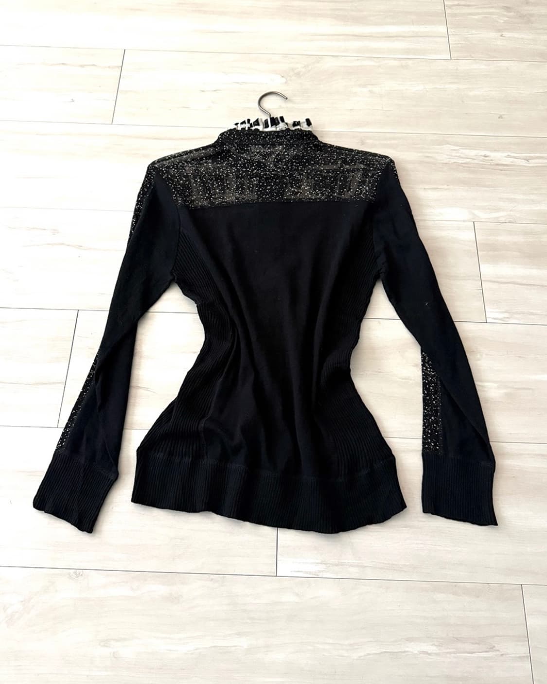 Black Graphic Knit mesh zip-up 상품이미지9