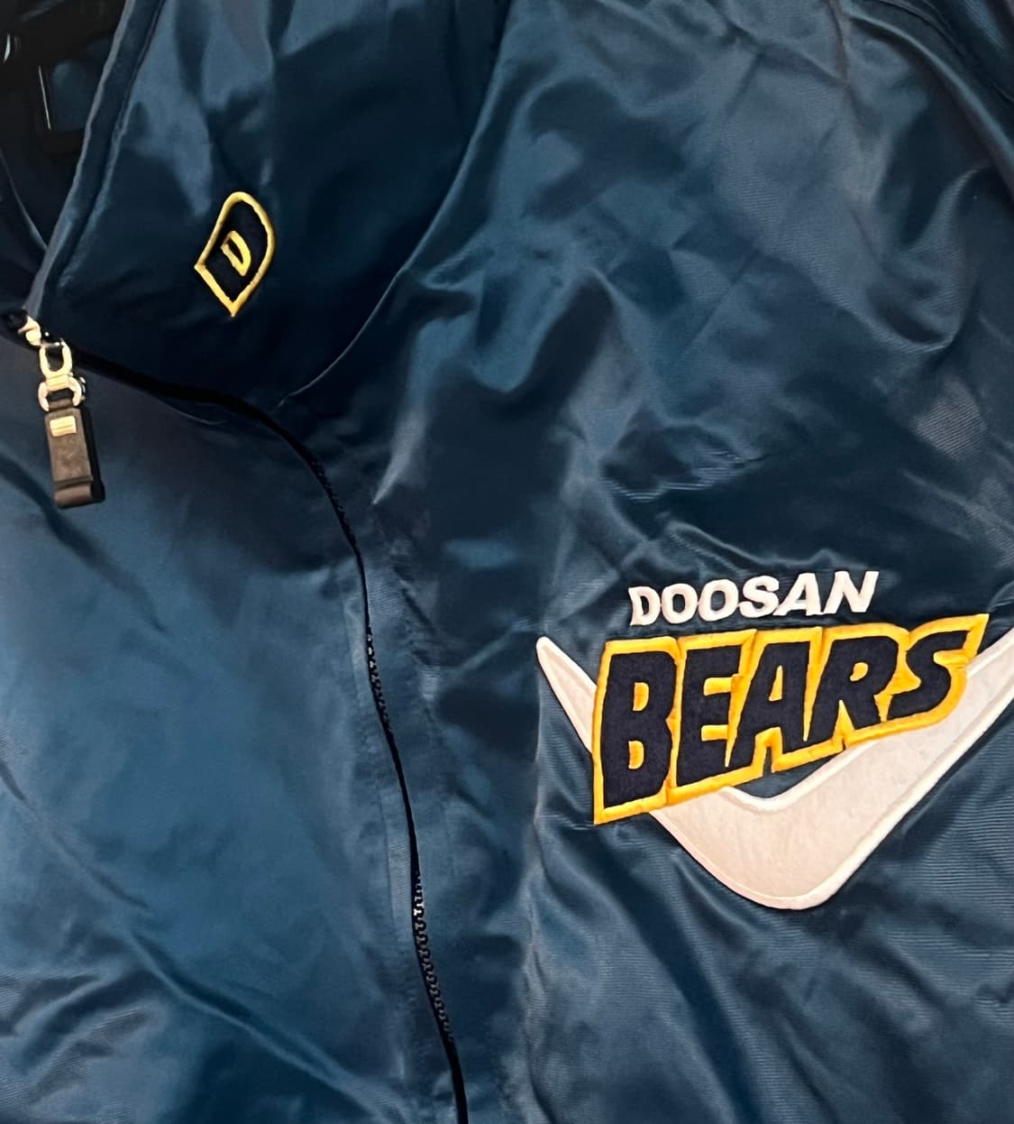 [2XL] 두산 베어스X네포스 레트로 반달 춘추 야구 자켓 점퍼 상품이미지6