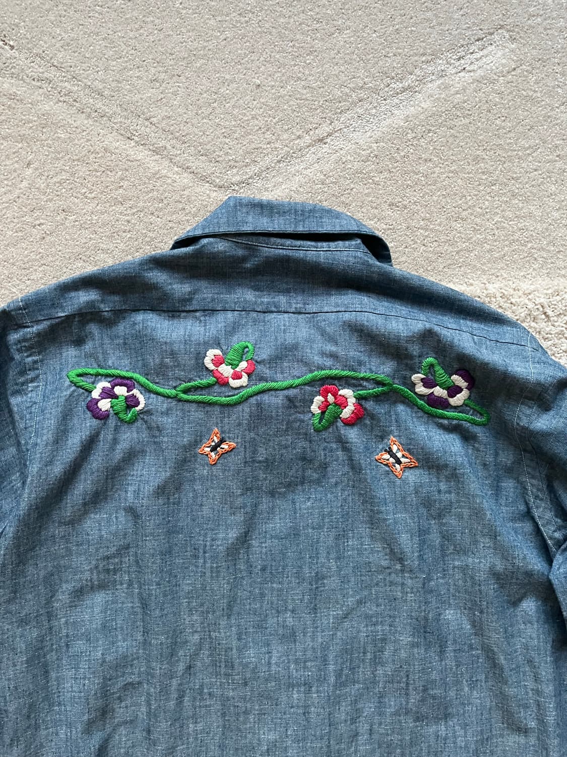 니들스 핸드메이드 자수 샴브레이 셔츠 (103-105) 상품이미지9