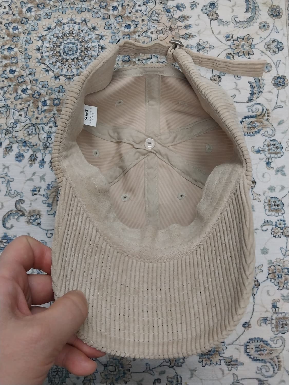 jpn ships 베이지 코듀로이 볼캡 모자 상품이미지6