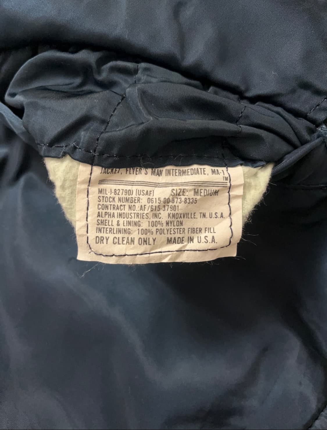 90s USA 알파 마원 항공점퍼 상품이미지4