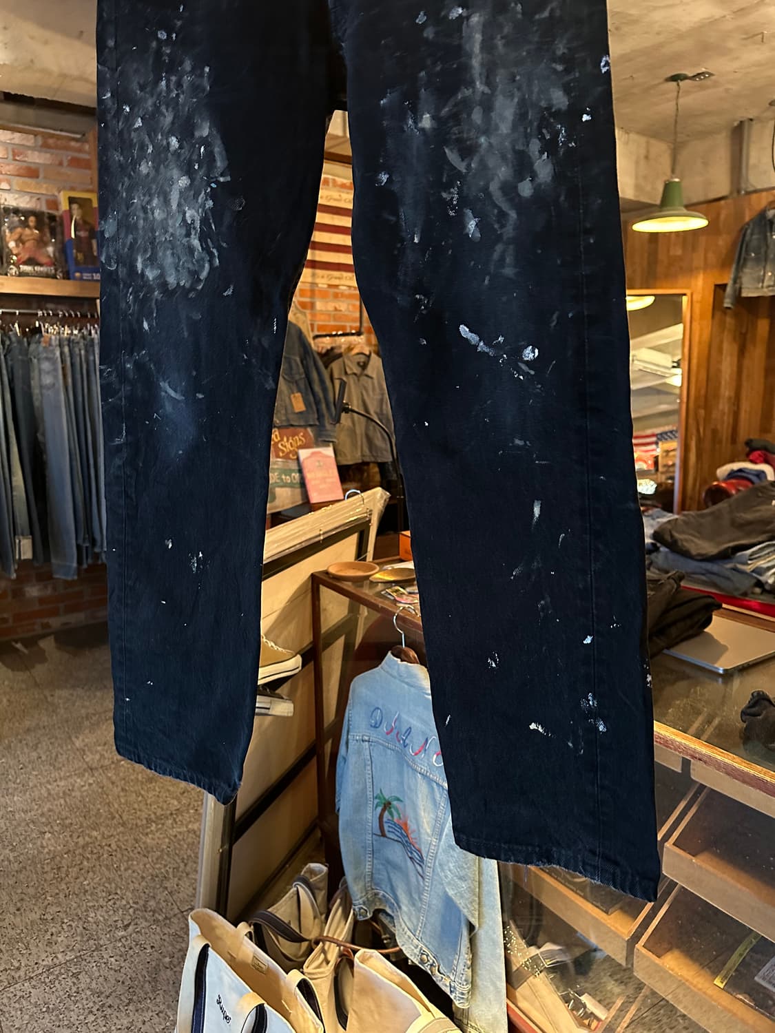 90s USA 빈티지 리바이스 501 0660 블랙진 흑청 데님 팬츠 상품이미지4