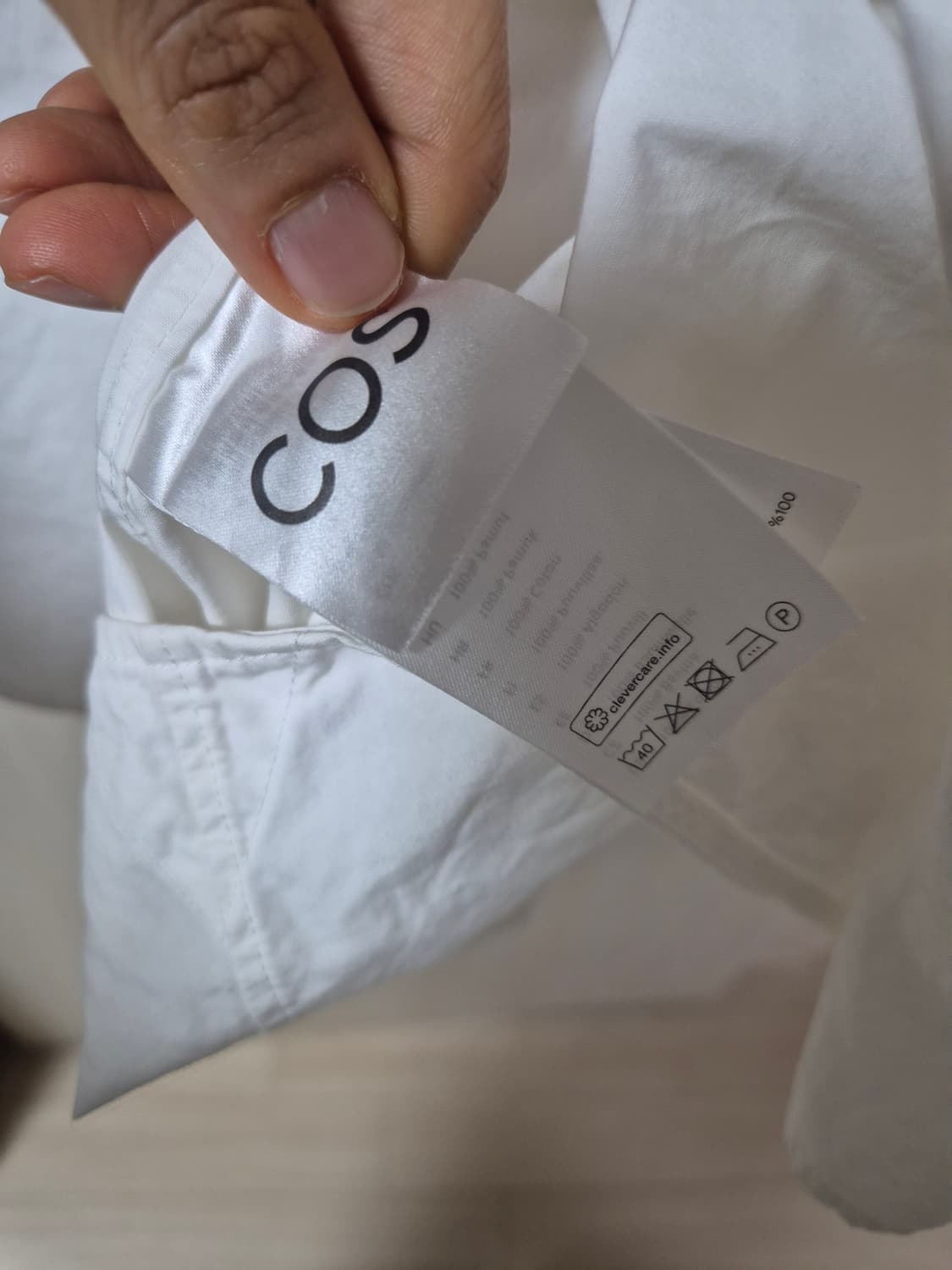 COS 코스 화이트 셔츠 원피스 릴랙스핏 드레스 40 상품이미지8