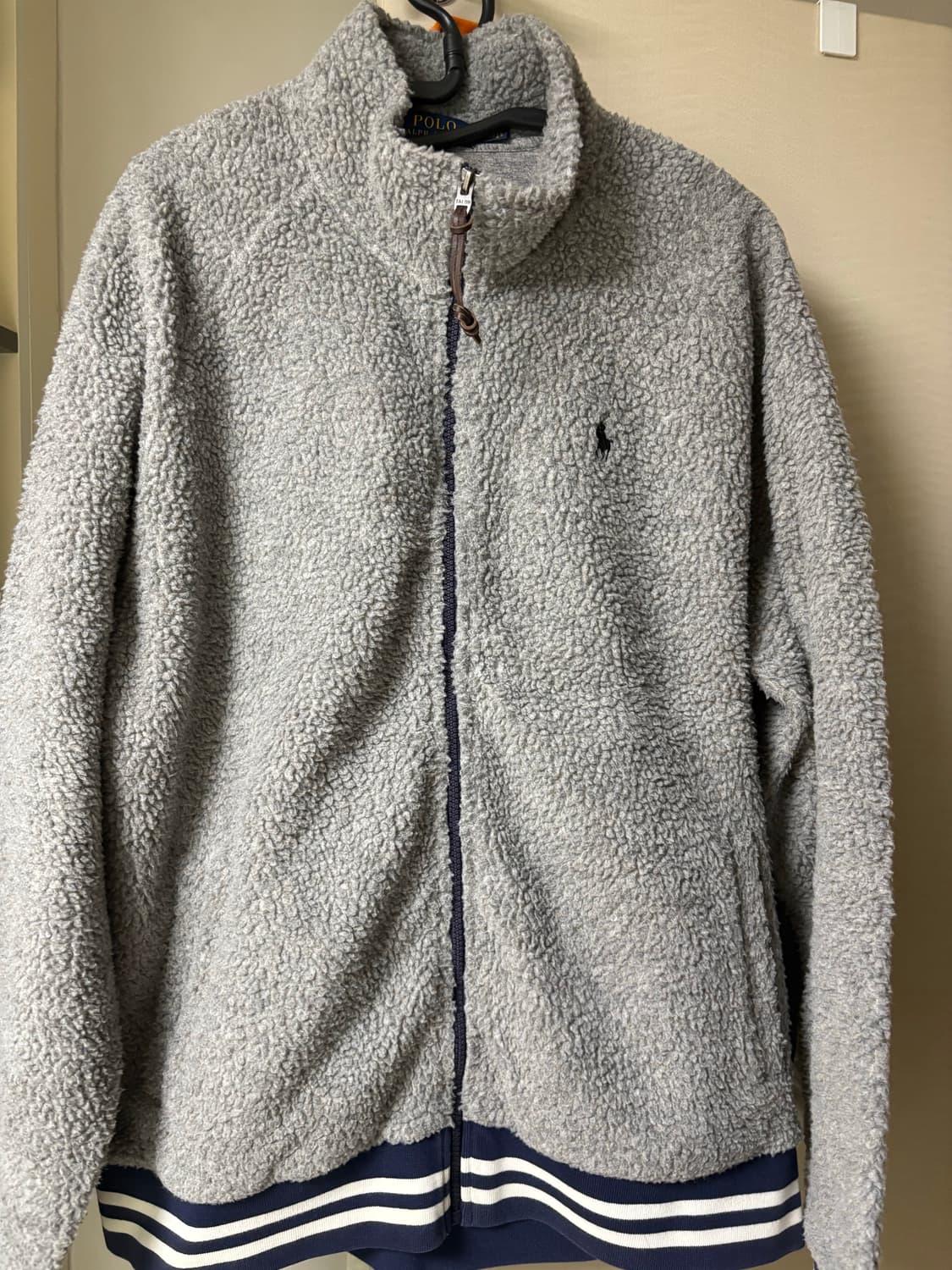  (L)폴로 셰르파 딥파일 그레이 후리스 자켓 상품이미지1