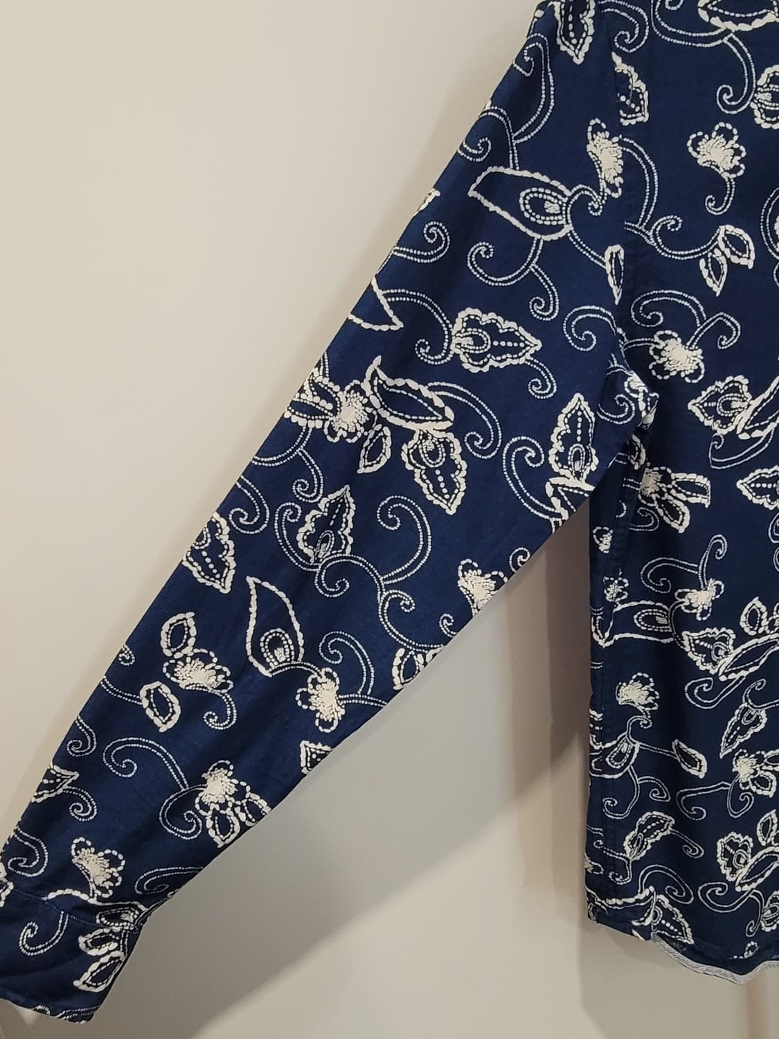 타미힐피거 페이즐리 패턴 셔츠 리얼 인디고 남성 95~100 상품이미지4