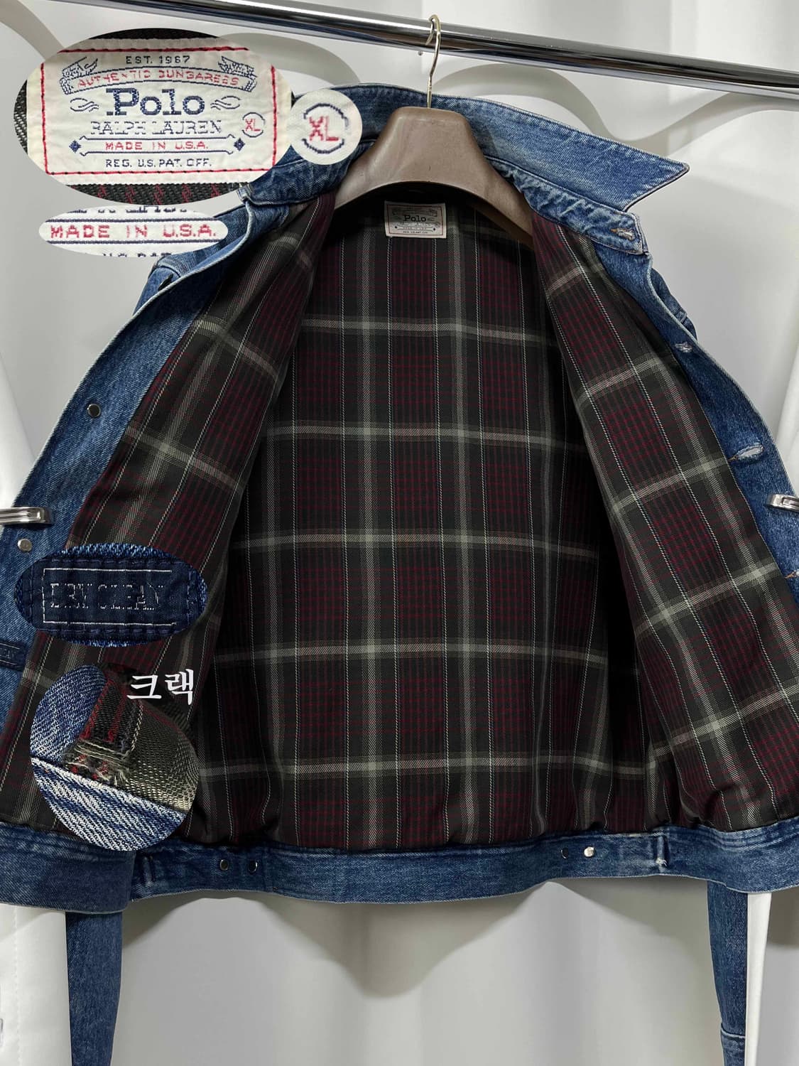 80's usa 폴로 랄프로렌 사우스 웨스턴 덩가리 데님 자켓 상품이미지3
