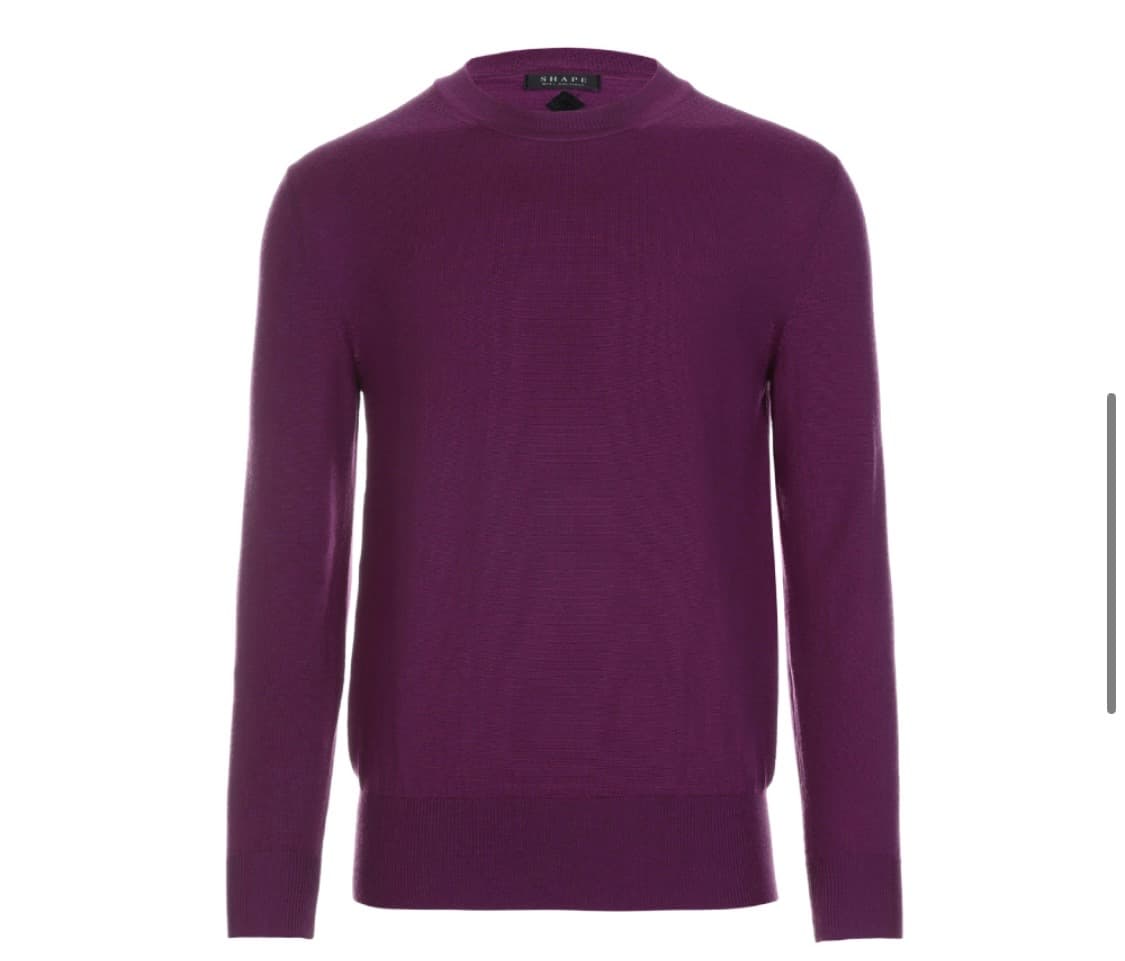 쉐입부티크 Premium WOOL Crew neck knit 퍼플 새상품 상품이미지1