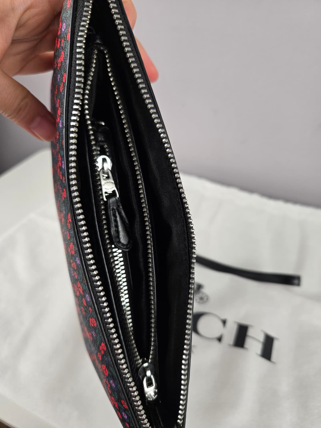 COACH 코치 트리오 파우치 플라워 트리플 잔꽃 클러치 세트 상품이미지10