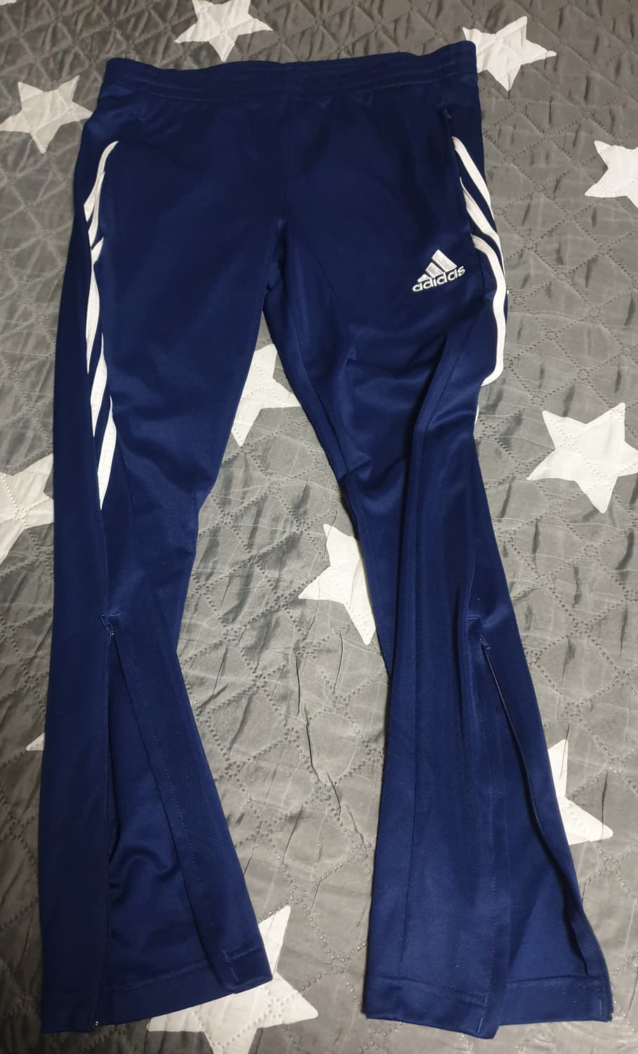 아디다스 3선 사이드집업 슬림 트랙 팬츠 네이비 (M) 상품이미지3