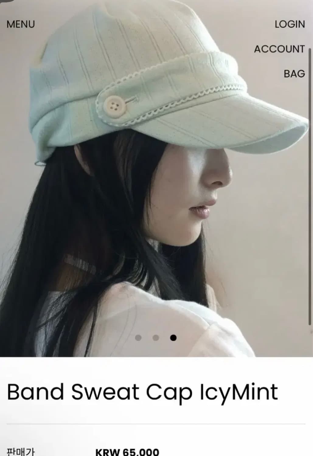 오스하이 캡 모자 밴드 민트 oshigh 아이브레이착용 상품이미지1