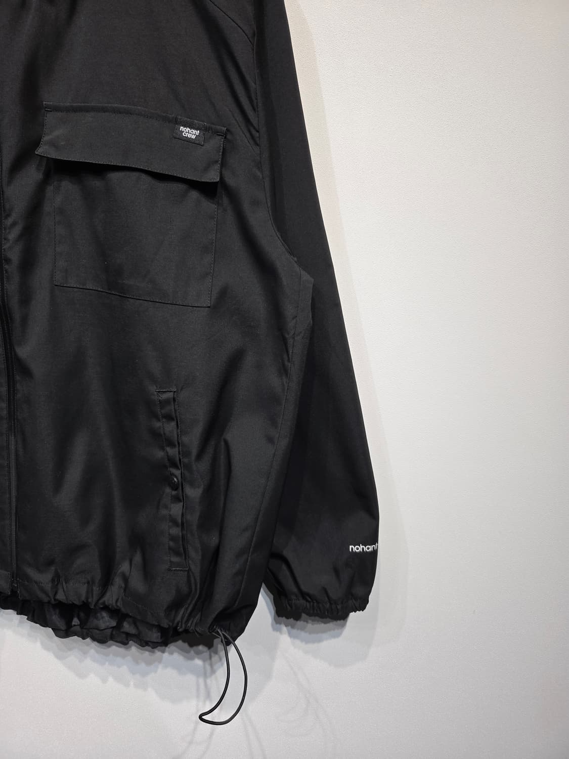 노앙 크루 (nohant crew) 블랙 후드 바람막이 자켓 상품이미지5
