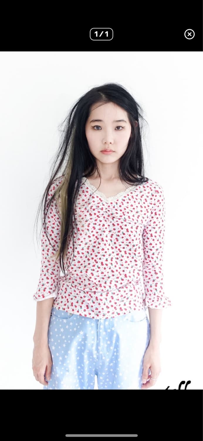 샵페어리 스트로베리 레이스탑 상품이미지1
