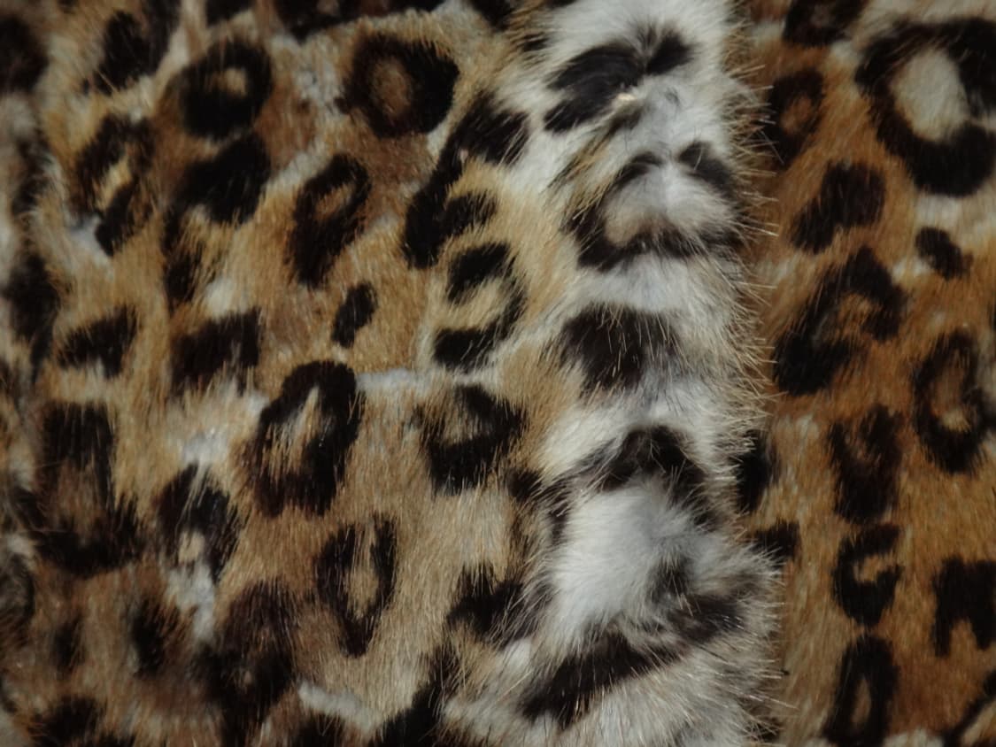 (55size) 카시바디 표범무늬 리얼 밍크 베스트 상품이미지5