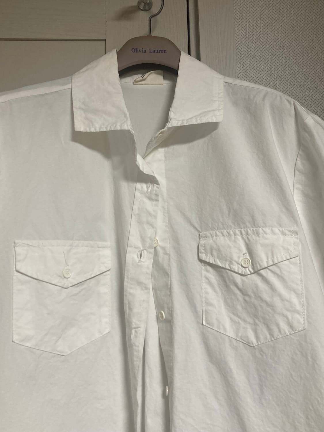 흰 여름 반팔 셔츠 상품이미지2