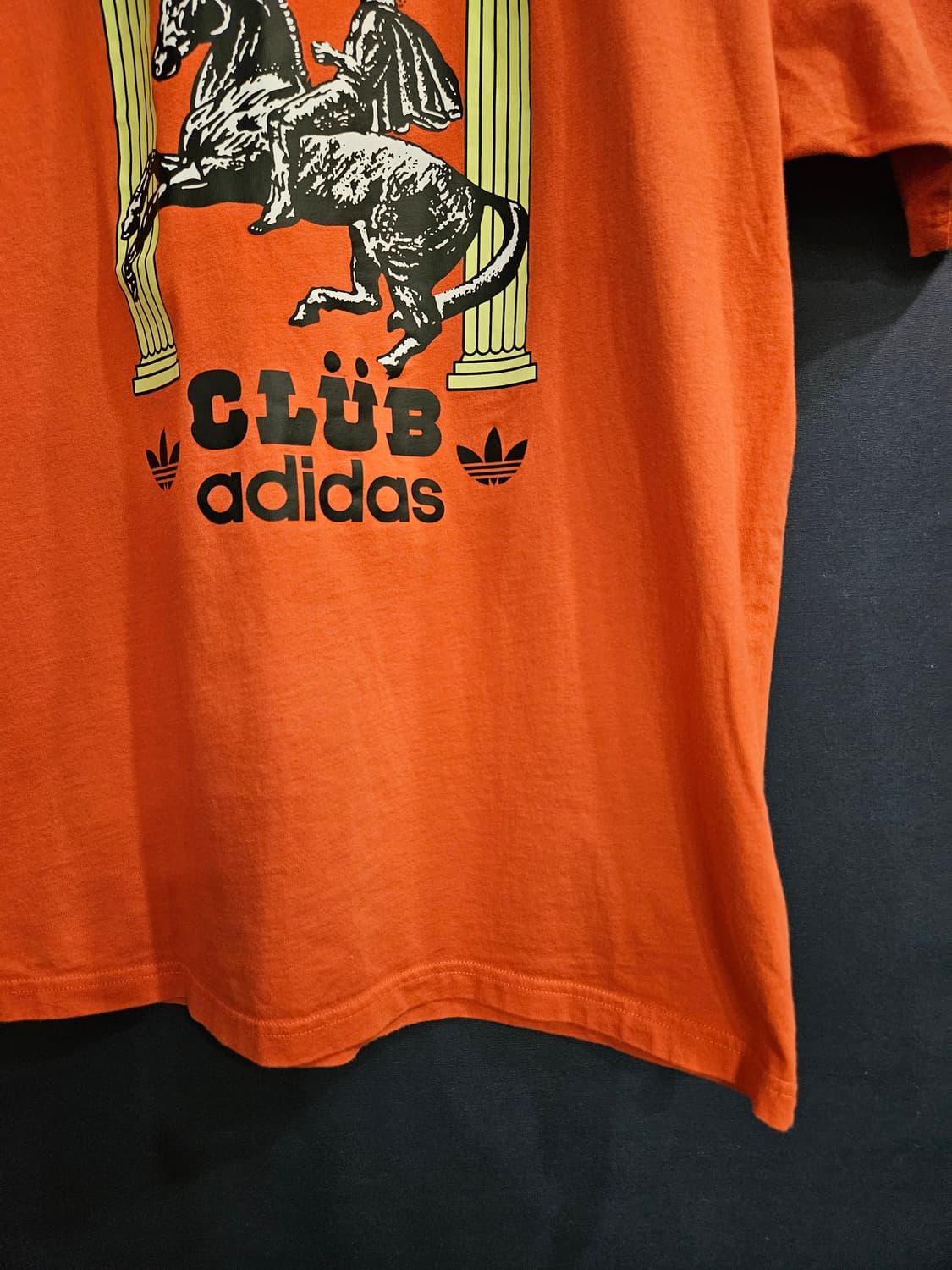 아디다스 프린팅 오렌지 남성 95 반팔티  상품이미지5