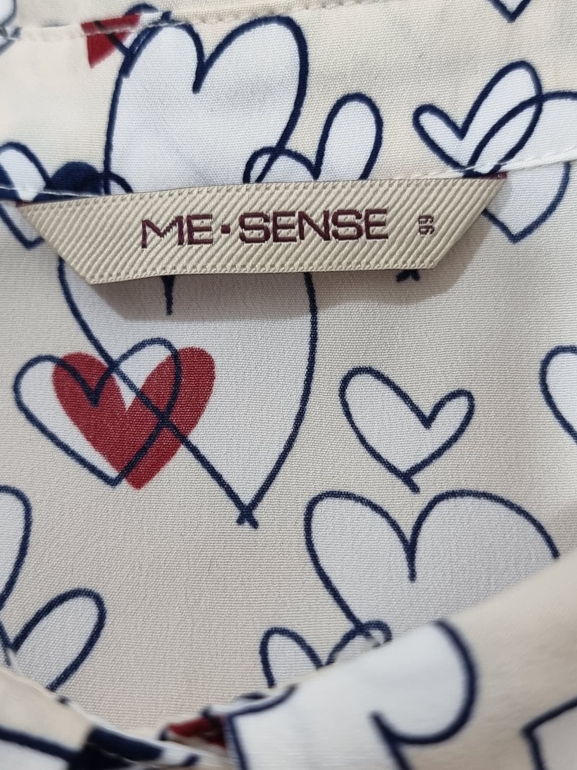 미센스 하트패턴 블라우스 (D102 상품이미지3