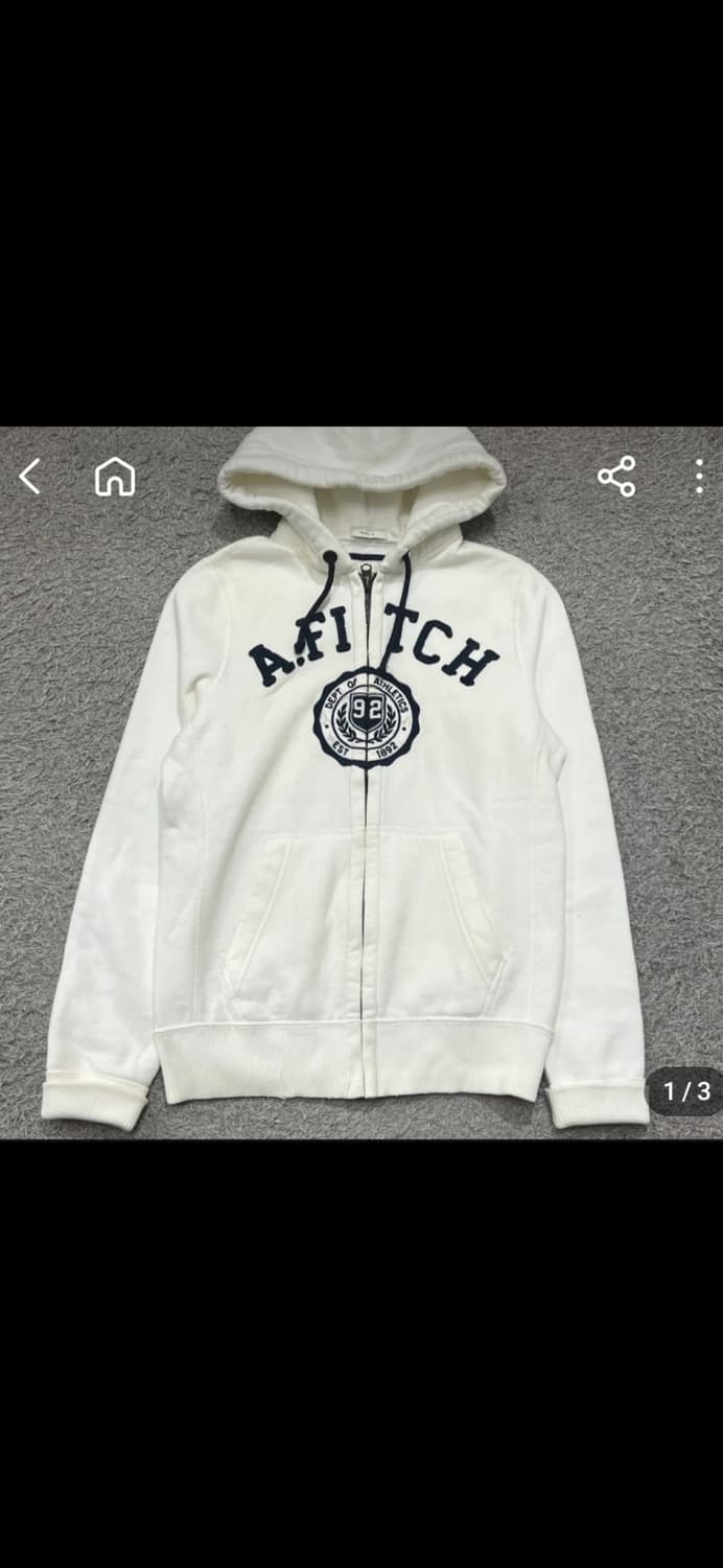 아베크롬비 화이트 후드집업 상품이미지1