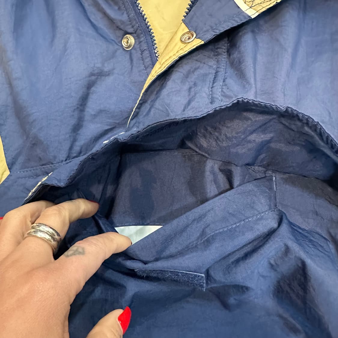 스타터 90s 노트르담 아이리쉬 후드 아노락 점퍼L 상품이미지4