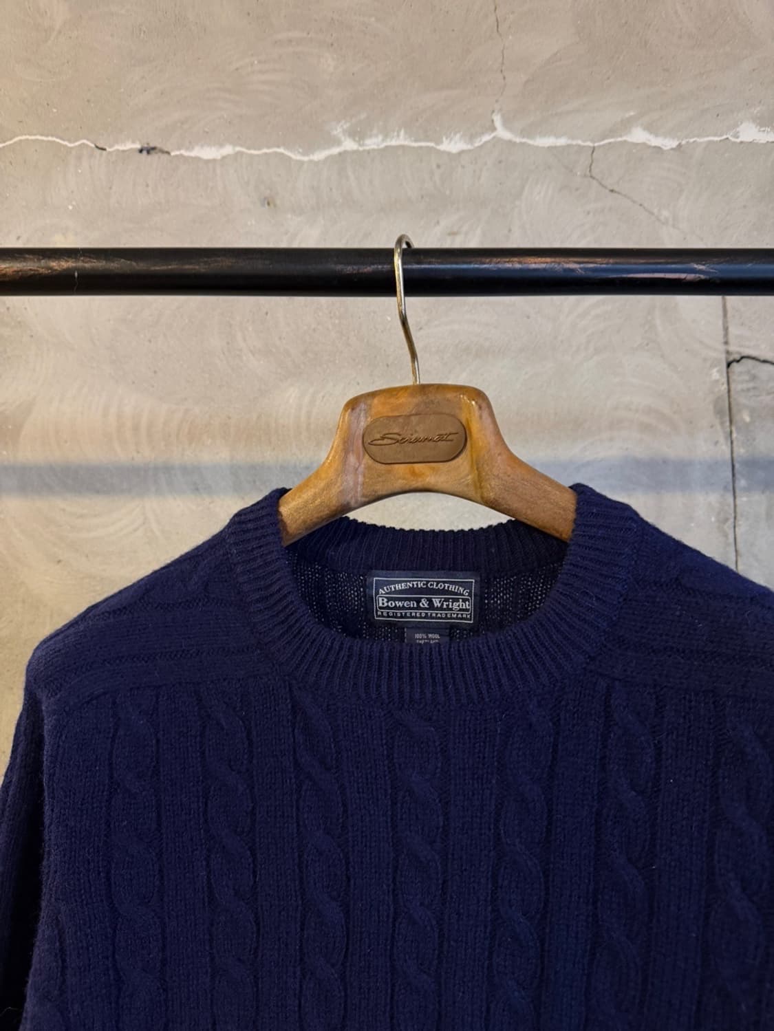 보웬앤라이트 램스울 케이블 니트 100 상품이미지2