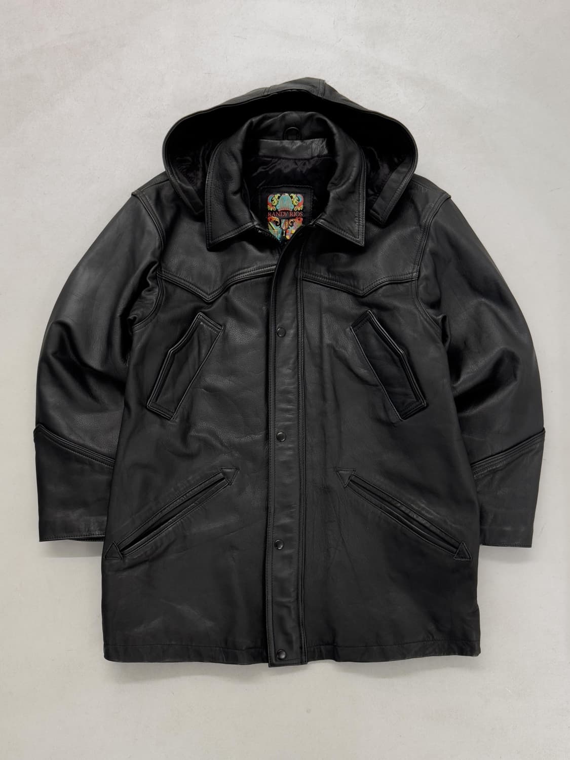 웨스턴 레더 후드 자켓 상품이미지2