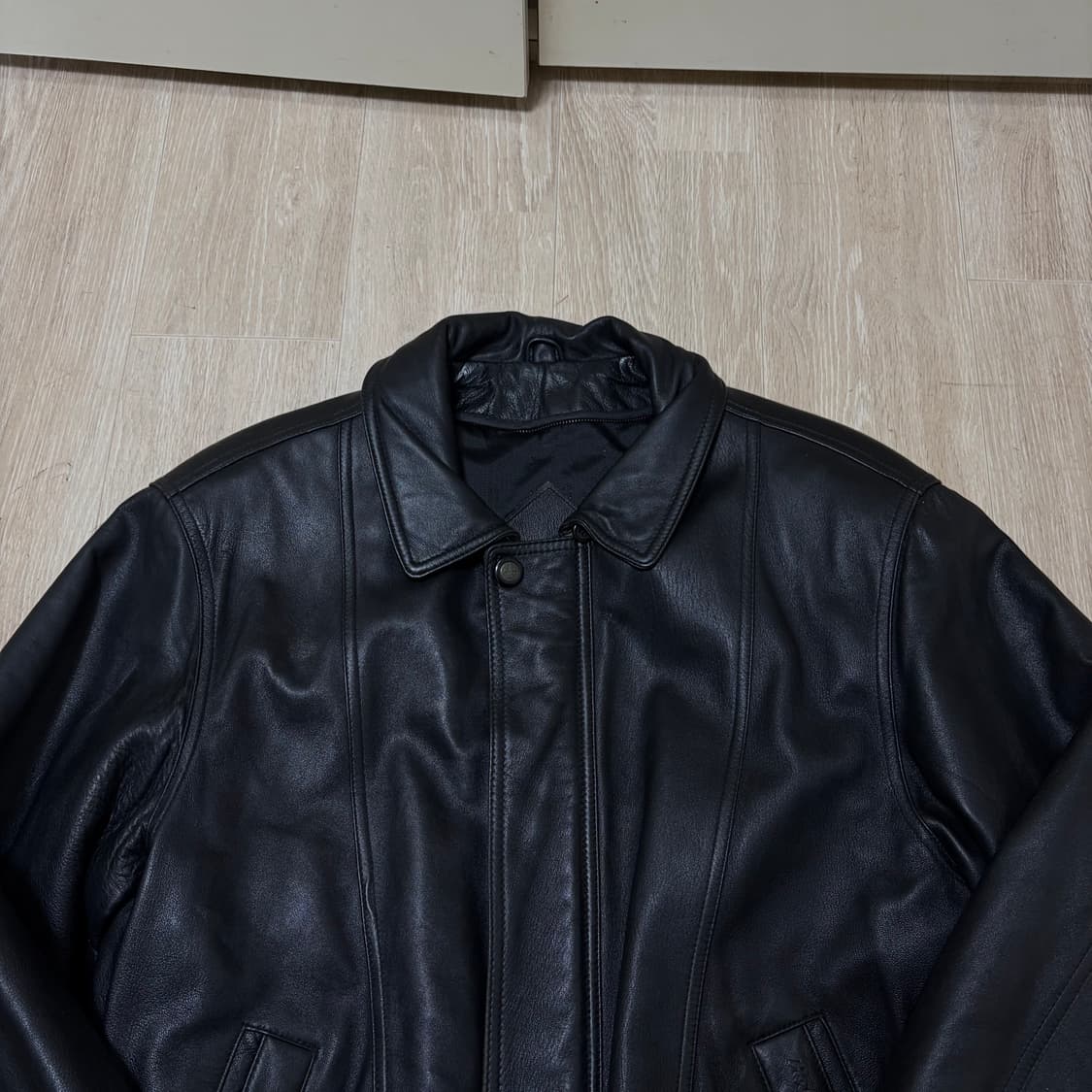 RUKLAND 남성 천연 양가죽 봄버 가죽자켓 L/100  상품이미지2