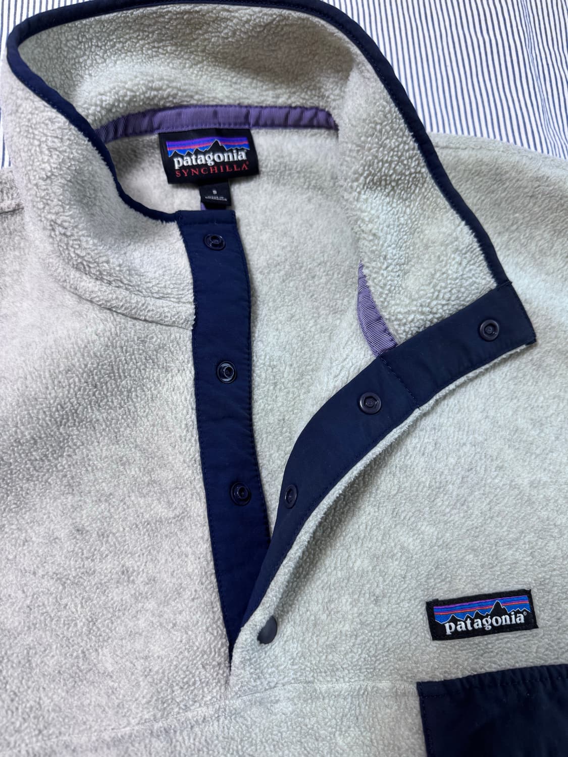 (SS급) 파타고니아 신칠라 헤비웨이트 스냅티 플리스 풀오버 오트밀 S 상품이미지6