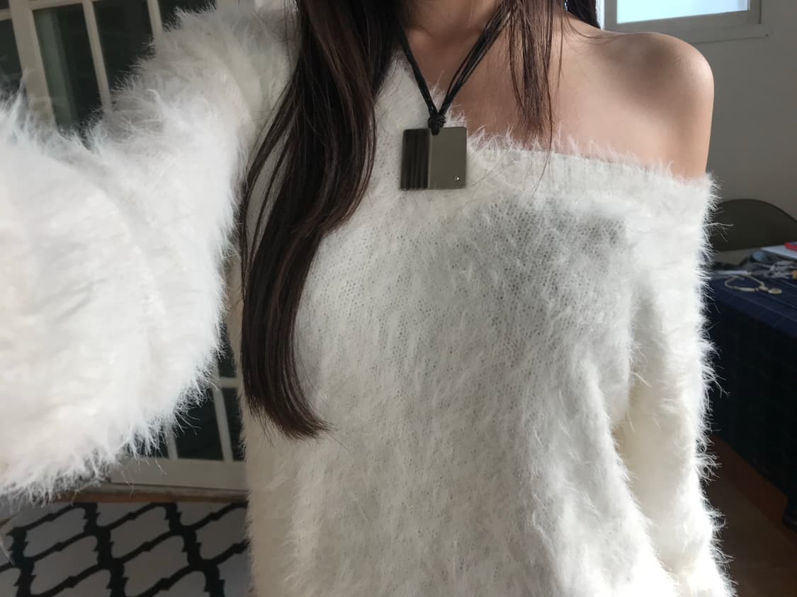 vintage angora white knit 상품이미지3