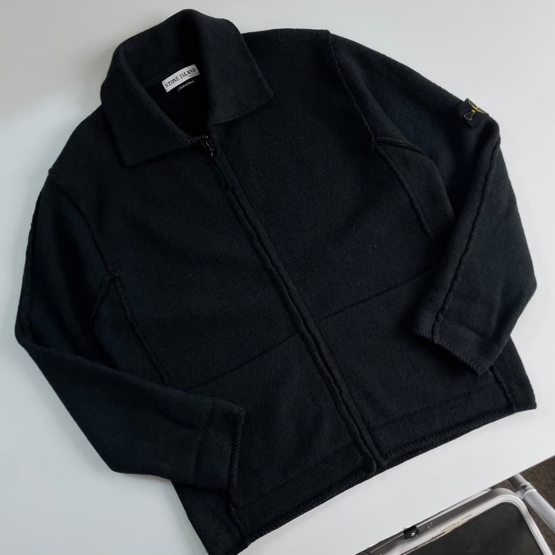 Stone Island  스톤아일랜드 90,s 와펜 헤비울 니트집업 상품이미지2
