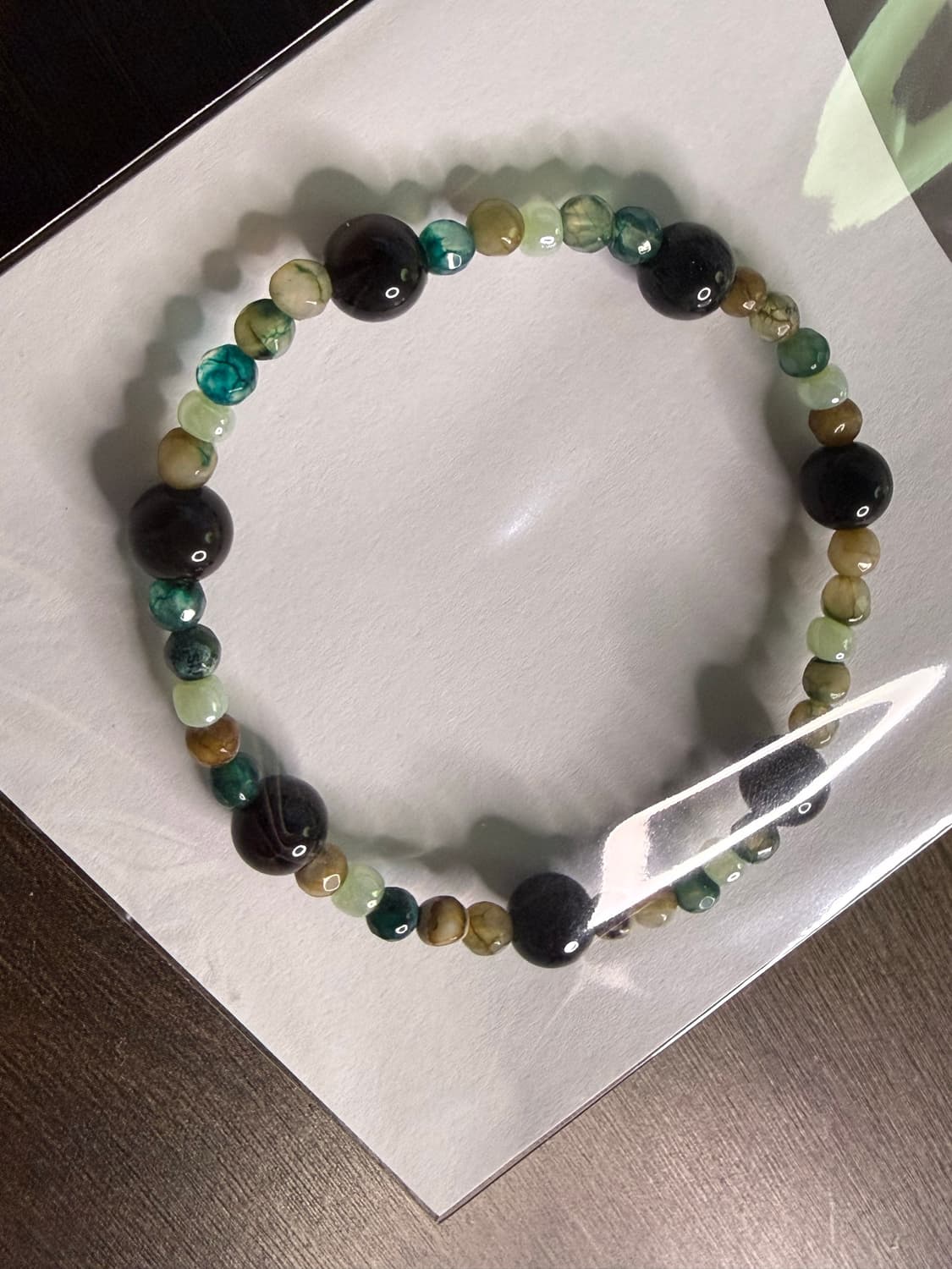 Vintage greenish stone bracelet 상품이미지1