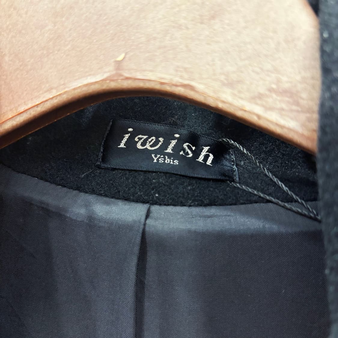 요지 야마모토 롱 코트 투톤 플레어 배색 디자인 쇼울 카라 디테일 블랙 상품이미지6