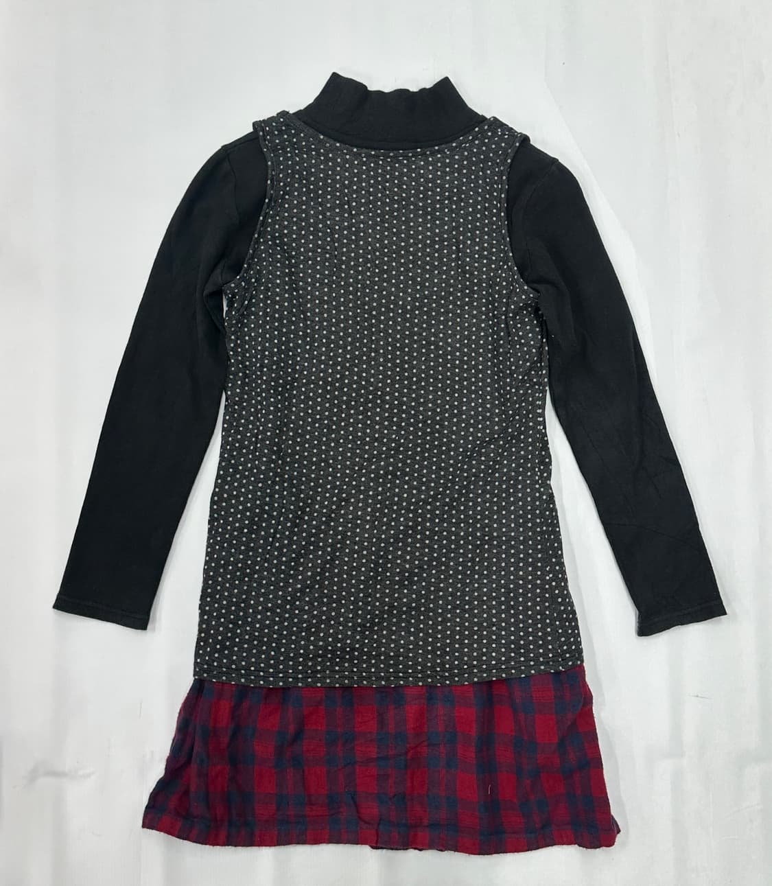 🐾하구미의 도트 체크 레이어드 빈티지 코디세트🐾 원피스 스즈코   상품이미지3