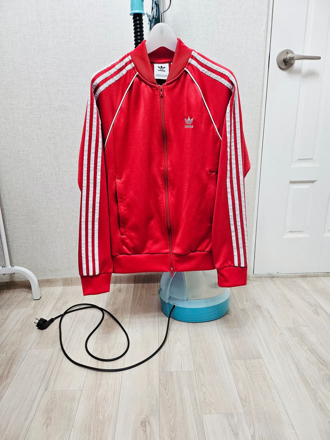 (95)M 아디다스 슈퍼스타 2중지퍼 [빨흰] 트랙탑져지 상품이미지1