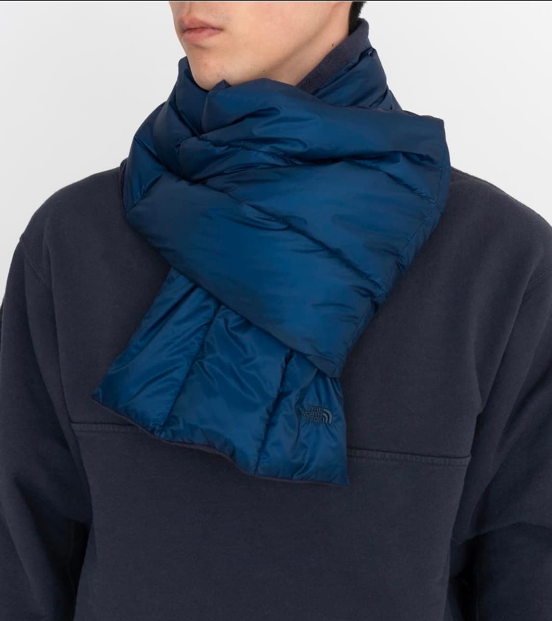 노스페이스 퍼플라벨 필드 다운 목도리 네이비 상품이미지1