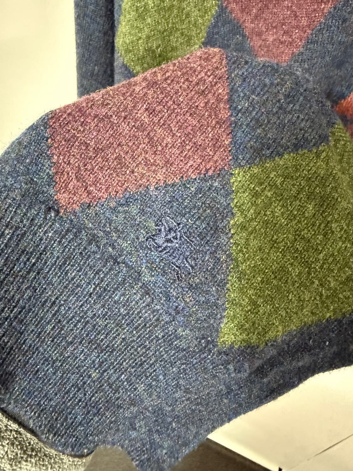 90s 버버리 아가일 니트 상품이미지4