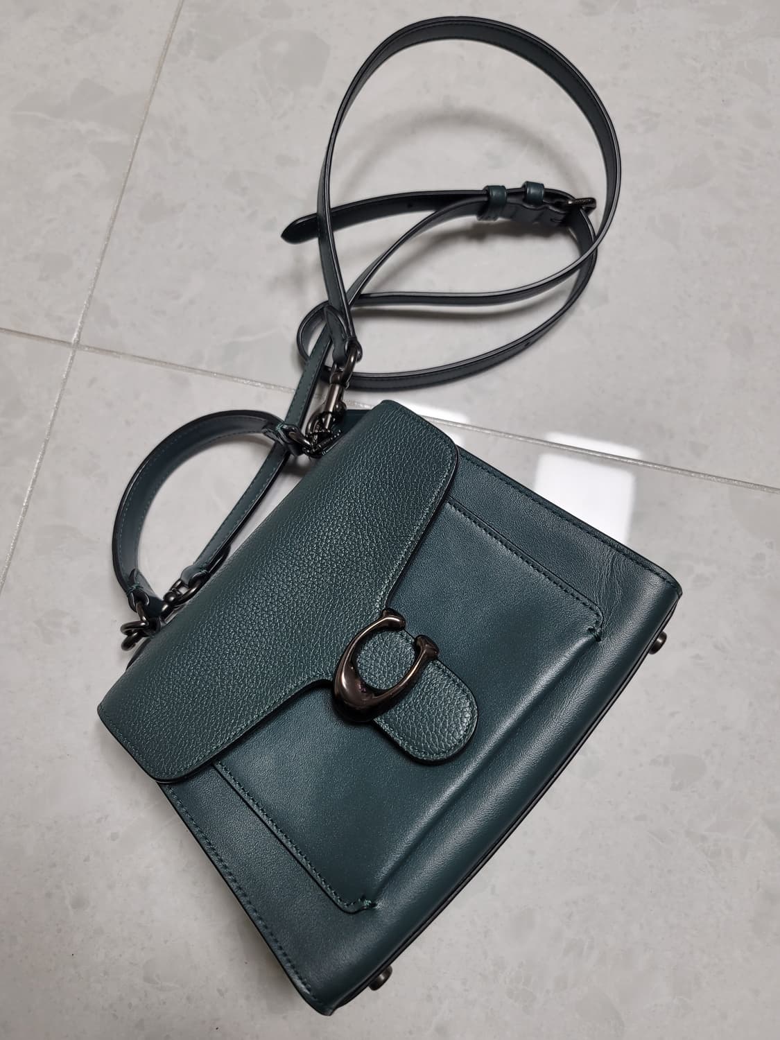 코치 진한녹색 신형 테비탑 핸들 상태극상 
 상품이미지3